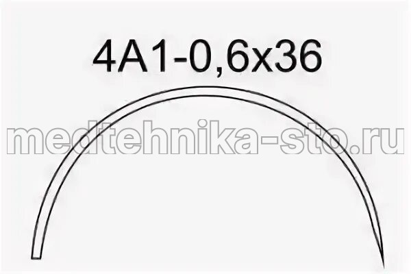 Игла хирургическая 4А1-0,6х36