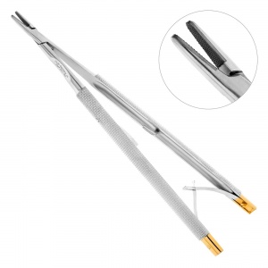 Иглодержатель ТВС прямой Castroviejo-Gomel TC, 160 мм Германия