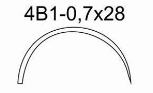 Игла хирургическая 4В1-0,7х28