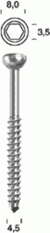 Винт маллеолярный, диам. 4,5 мм, дл.80/85 мм